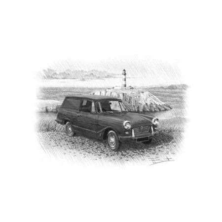 Triumph Herald Van Personalised Portrait in Black & White - RH5377BW